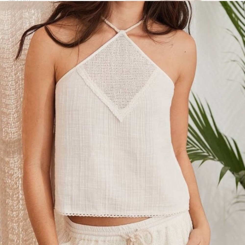 NWT Aerie cream halter top
